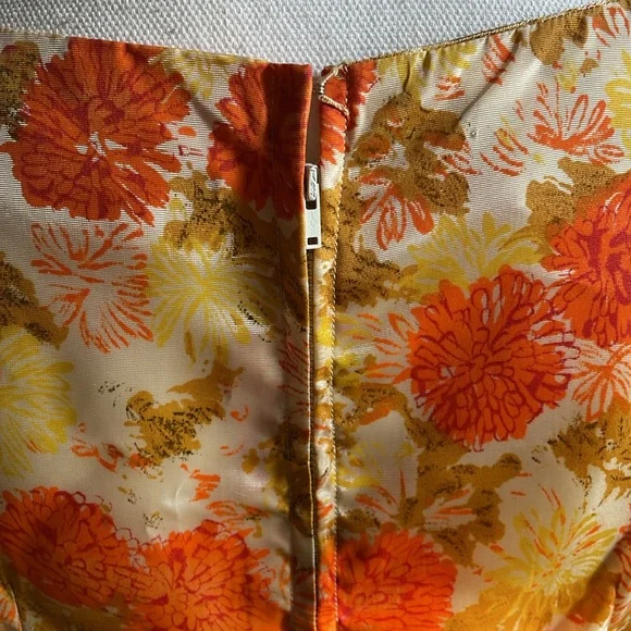 Vintage 1950s 1960s garden party dress floral a line - Picture 5 of 6